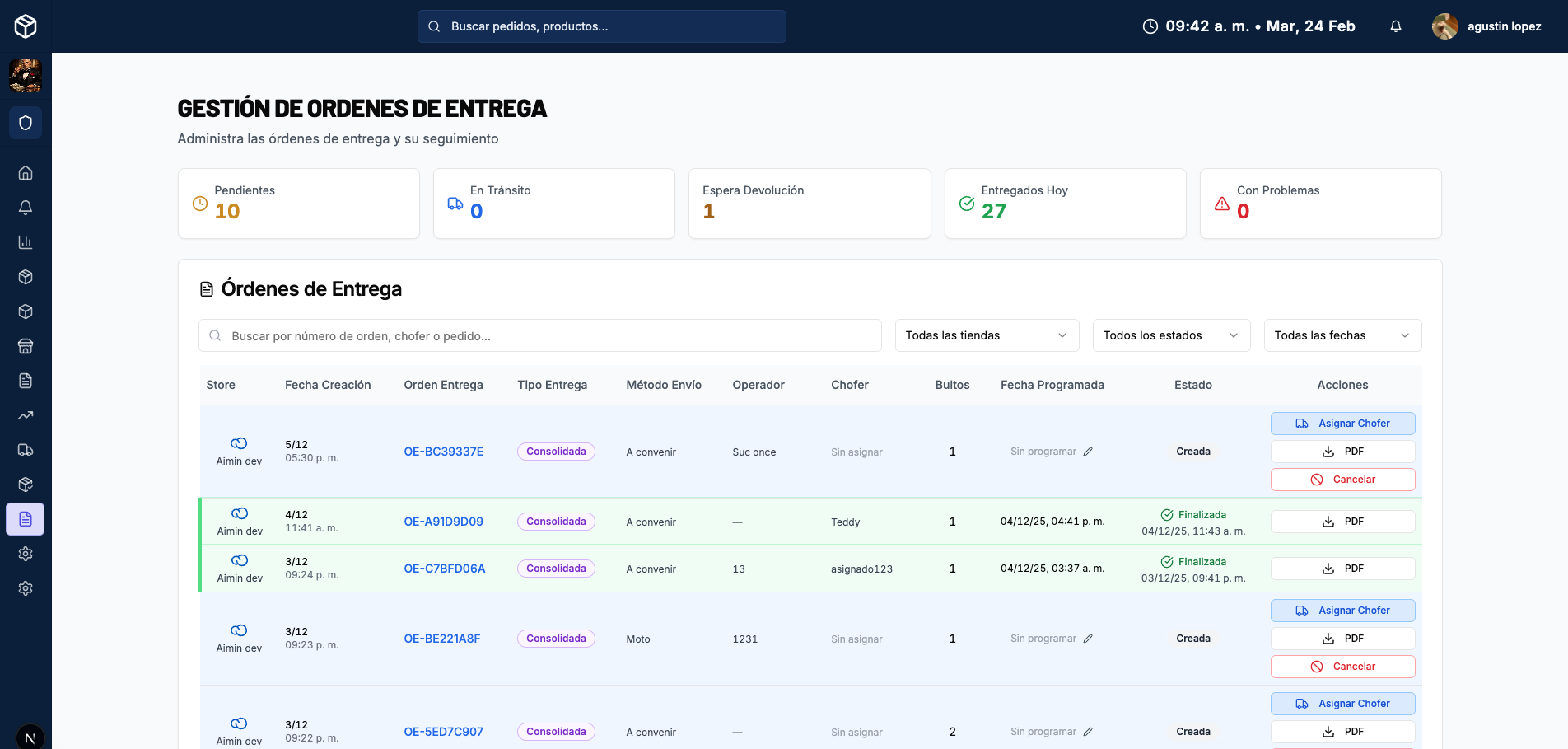 Pickmaster Tablet - Entrega