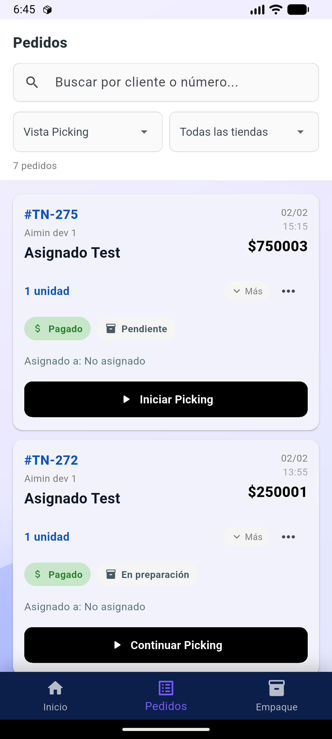 Pickmaster Mobile - Pedidos