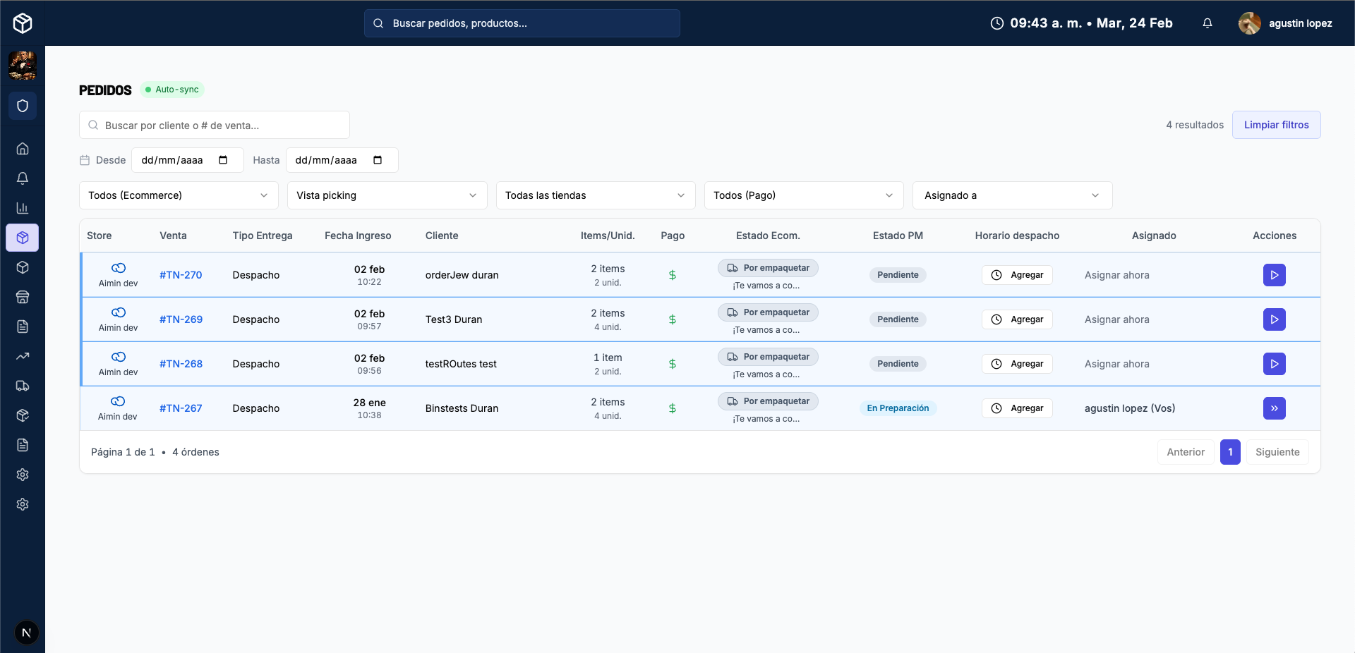 Pickmaster Desktop - Pedidos